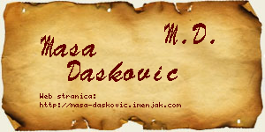 Maša Dašković vizit kartica